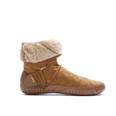 Men's Vibram Furoshiki Classic Shearling Mid Boots Brown | AUP05