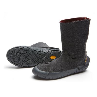 Men's Vibram Furoshiki Russian Felt Mid Boots Grey | AUF78
