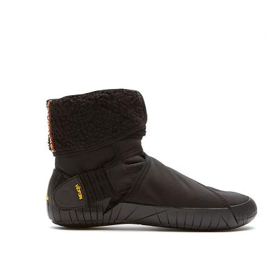 Women's Vibram Furoshiki New Yorker Mid Boots Black | AUV42
